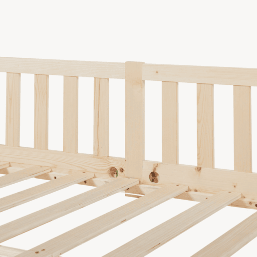 Cama para crianças Tanna Montessori 140x200cm pinho Natural en.casa Cama para crianças Tanna Montessori 140x200cm pinho Natural en.casa