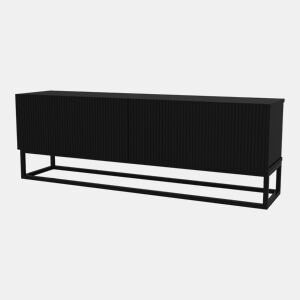 Móvel de TV Verpsboga 2 portas base longa 135x32x47 cm - Preto en.casa