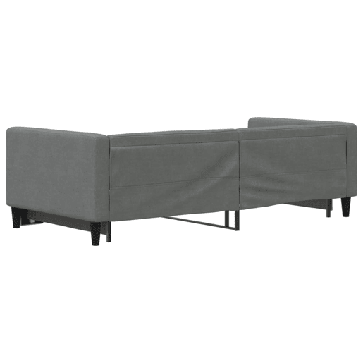 Sofá-cama, Sofá conversível com gavetão 90x190 cm tecido cinzento-escuro