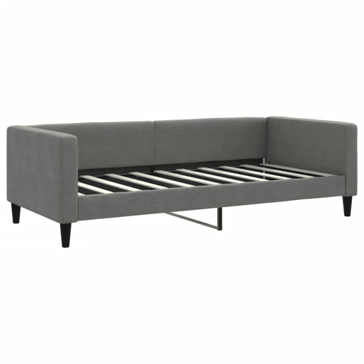Sofá-cama, Sofá conversível com gavetão 90x190 cm tecido cinzento-escuro