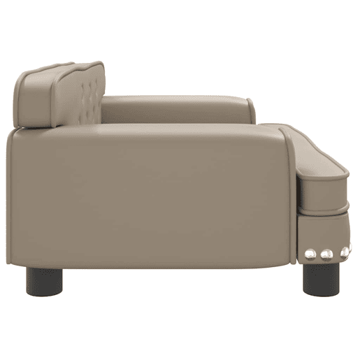 Sofá infantil, Sofá para criança 70x45x30 cm couro artificial cappuccino