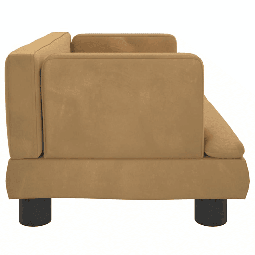 Sofá infantil, Sofá para criança 60x40x30 cm veludo castanho Sofá infantil, Sofá para criança 60x40x30 cm veludo castanho