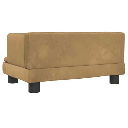 Sofá infantil, Sofá para criança 60x40x30 cm veludo castanho Sofá infantil, Sofá para criança 60x40x30 cm veludo castanho