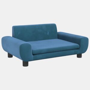 Sofá infantil, Sofá para criança 70x45x33 cm veludo azul