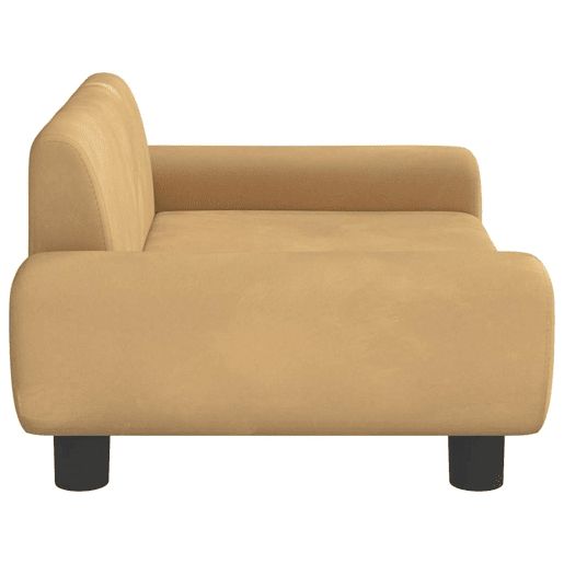 Sofá infantil, Sofá para criança 70x45x33 cm veludo castanho