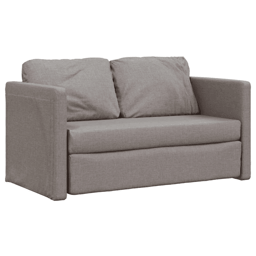 Sofá-cama, Sofá conversível sem pés 112x174x55 cm tecido cinza-acastanhado