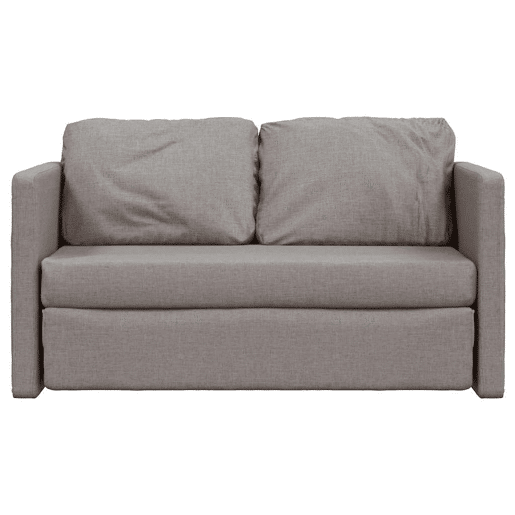 Sofá-cama, Sofá conversível sem pés 112x174x55 cm tecido cinza-acastanhado