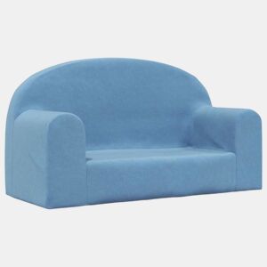 Sofá infantil, Sofá para criança de 2 lugares pelúcia macia azul