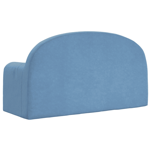 Sofá infantil, Sofá para criança de 2 lugares pelúcia macia azul