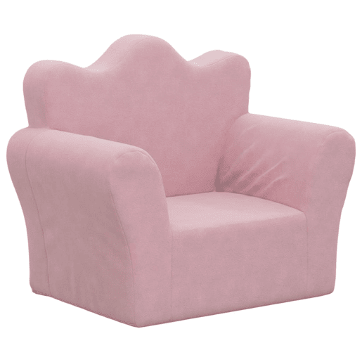 Sofá infantil, Sofá para criança pelúcia macia rosa