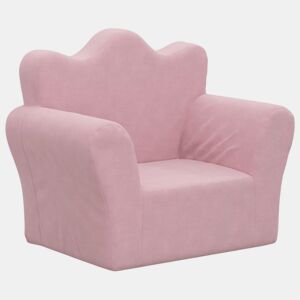 Sofá infantil, Sofá para criança pelúcia macia rosa