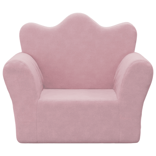 Sofá infantil, Sofá para criança pelúcia macia rosa