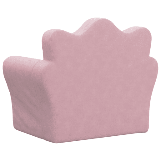 Sofá infantil, Sofá para criança pelúcia macia rosa