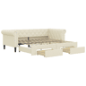 Sofá-cama, Sofá conversível c gavetão e gavetas 90x200 cm couro artif. cor creme