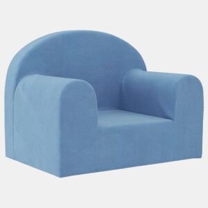 Sofá infantil, Sofá para criança pelúcia macia azul