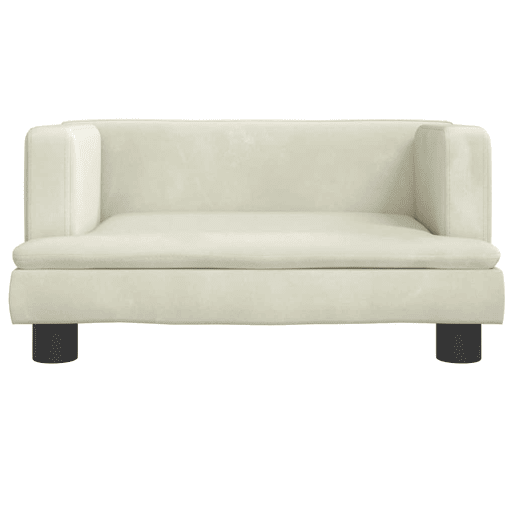 Sofá infantil, Sofá para criança 60x40x30 cm veludo cor creme