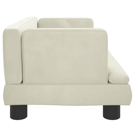 Sofá infantil, Sofá para criança 60x40x30 cm veludo cor creme