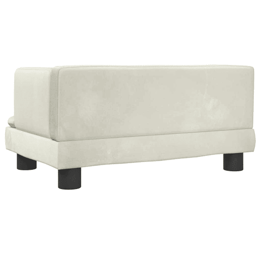 Sofá infantil, Sofá para criança 60x40x30 cm veludo cor creme