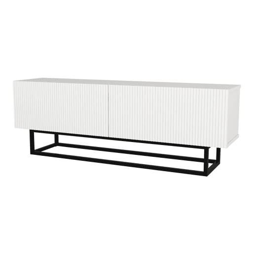 Móvel de TV Verpsboga 2 portas base curta 135x32x47 cm - Branco en.casa
