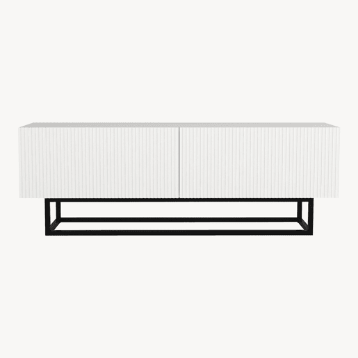 Móvel de TV Verpsboga 2 portas base curta 135x32x47 cm - Branco en.casa