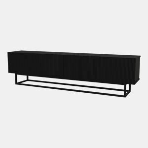 Móvel de TV Verpsboga 2 portas base curta 180x32x47 cm - Preto en.casa