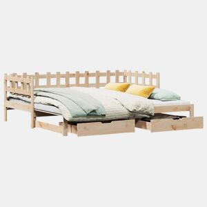 Sofá-cama, Sofá conversível com gavetão e gavetas sem colchão 90x200 cm