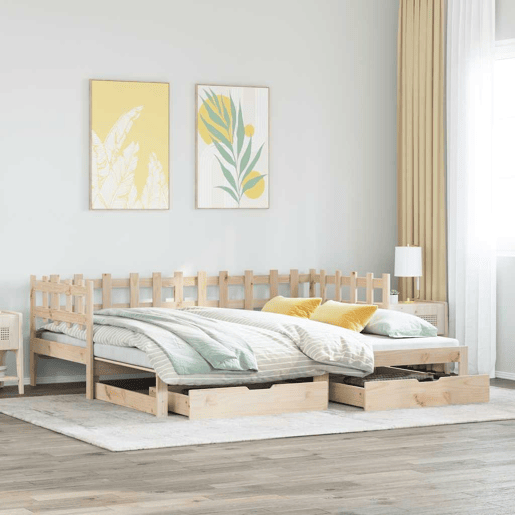 Sofá-cama, Sofá conversível com gavetão e gavetas sem colchão 90x200 cm