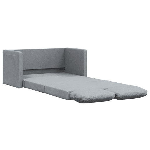 Sofá-cama, Sofá conversível sem pés 112x174x55 cm tecido cinzento-claro