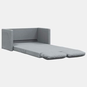 Sofá-cama, Sofá conversível sem pés 112x174x55 cm tecido cinzento-claro