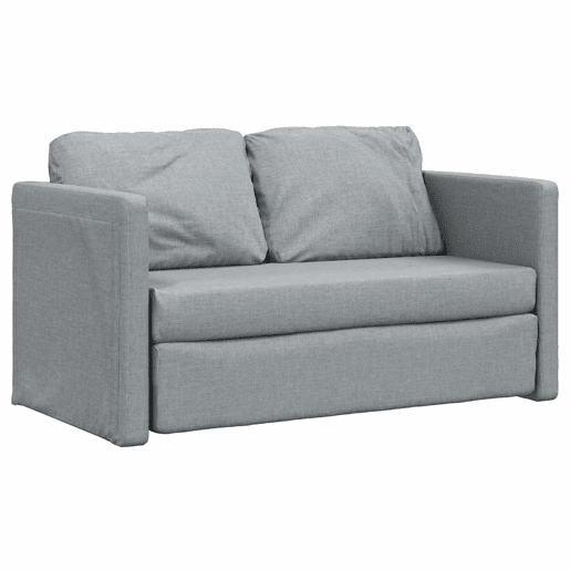 Sofá-cama, Sofá conversível sem pés 112x174x55 cm tecido cinzento-claro