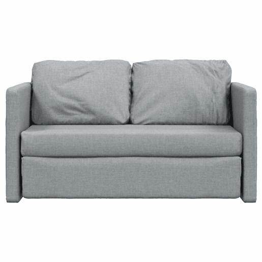 Sofá-cama, Sofá conversível sem pés 112x174x55 cm tecido cinzento-claro