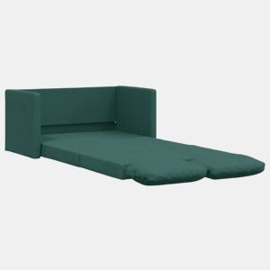 Sofá-cama, Sofá conversível sem pés 112x174x55 cm tecido verde-escuro