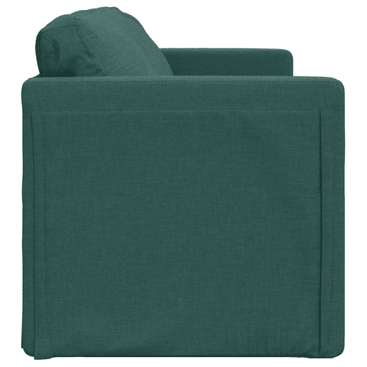 Sofá-cama, Sofá conversível sem pés 112x174x55 cm tecido verde-escuro
