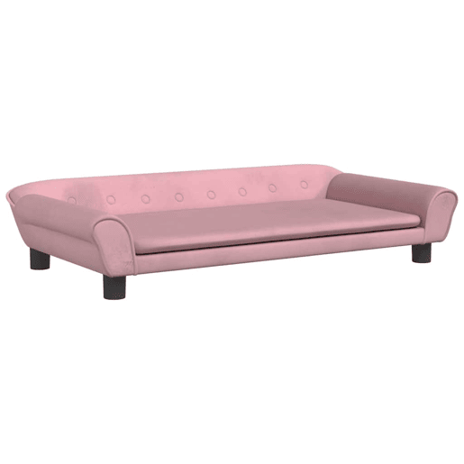 Sofá infantil, Sofá para criança 100x50x26 cm veludo rosa