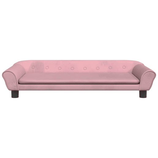 Sofá infantil, Sofá para criança 100x50x26 cm veludo rosa