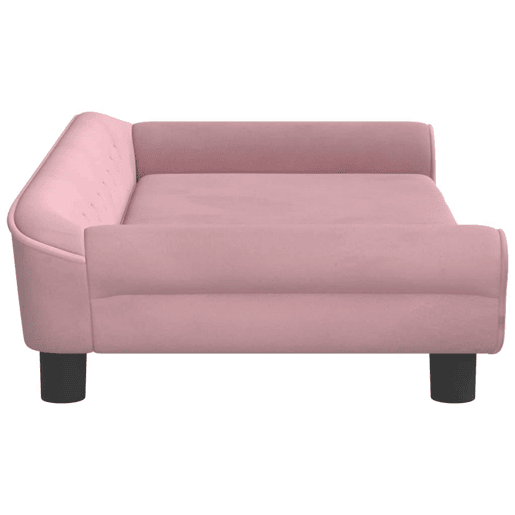 Sofá infantil, Sofá para criança 100x50x26 cm veludo rosa