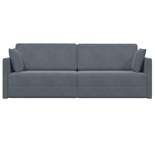 Sofá-cama de chão Cinza Escuro 213 x 70 x 77 cm Veludo