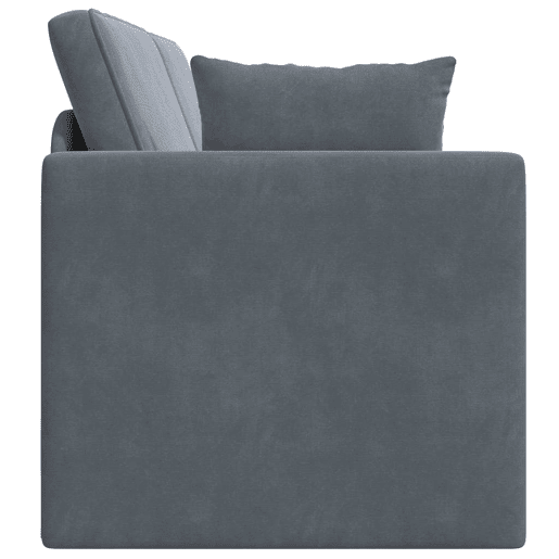 Sofá-cama de chão Cinza Escuro 213 x 70 x 77 cm Veludo