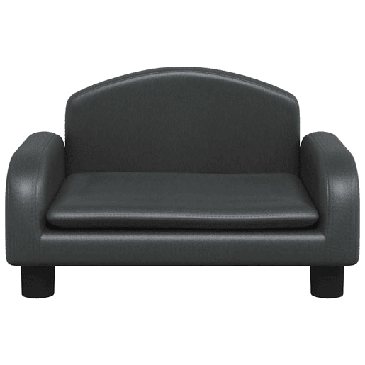 Sofá infantil, Sofá para criança 50x40x30 cm couro artificial preto