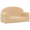 Sofá infantil, Sofá para criança 2 lugares peluche macio creme