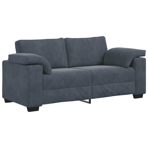 Sofá-luvas, Sofá fixo 140 cm veludo cinzento-escuro