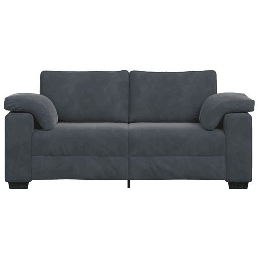 Sofá-luvas, Sofá fixo 140 cm veludo cinzento-escuro