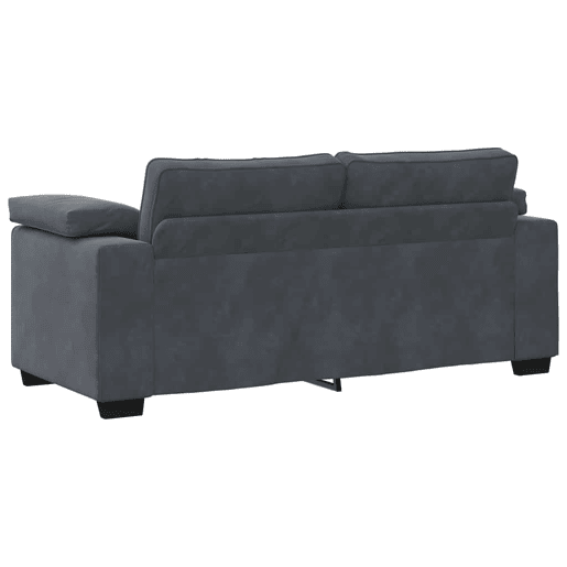 Sofá-luvas, Sofá fixo 140 cm veludo cinzento-escuro