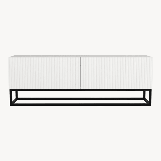 Móvel de TV Verpsboga 2 portas base longa 135x32x47 cm - Branco en.casa
