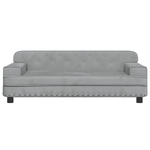 Sofá infantil, Sofá para criança 90x53x30 cm veludo cinzento-claro Sofá infantil, Sofá para criança 90x53x30 cm veludo cinzento-claro