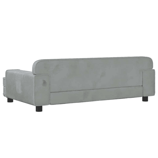 Sofá infantil, Sofá para criança 90x53x30 cm veludo cinzento-claro Sofá infantil, Sofá para criança 90x53x30 cm veludo cinzento-claro