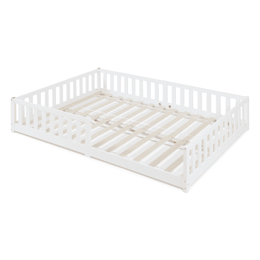 Cama para crianças Tanna Montessori 140x200cm pinho Blanco en.casa Cama para crianças Tanna Montessori 140x200cm pinho Blanco en.casa