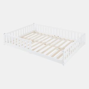 Cama para crianças Tanna Montessori 140x200cm pinho Blanco en.casa