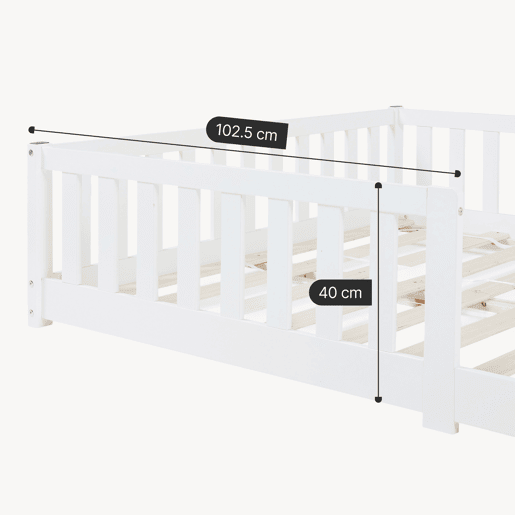 Cama para crianças Tanna Montessori 140x200cm pinho Blanco en.casa Cama para crianças Tanna Montessori 140x200cm pinho Blanco en.casa