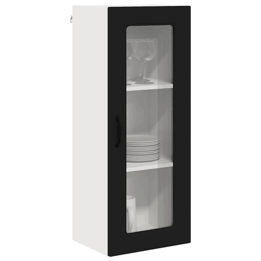 Armário de cozinha suspenso - armario de cocina colgante com porta Preto 40 x 31 x 100 cm